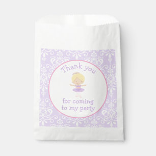 Cute Blonde Ballerina Birthday Party Favour Bags