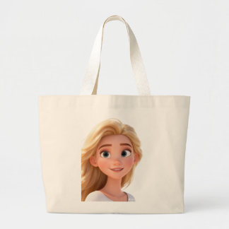 Cute Blonde Cartoon Girl Tote Bag | Kawaii Charact