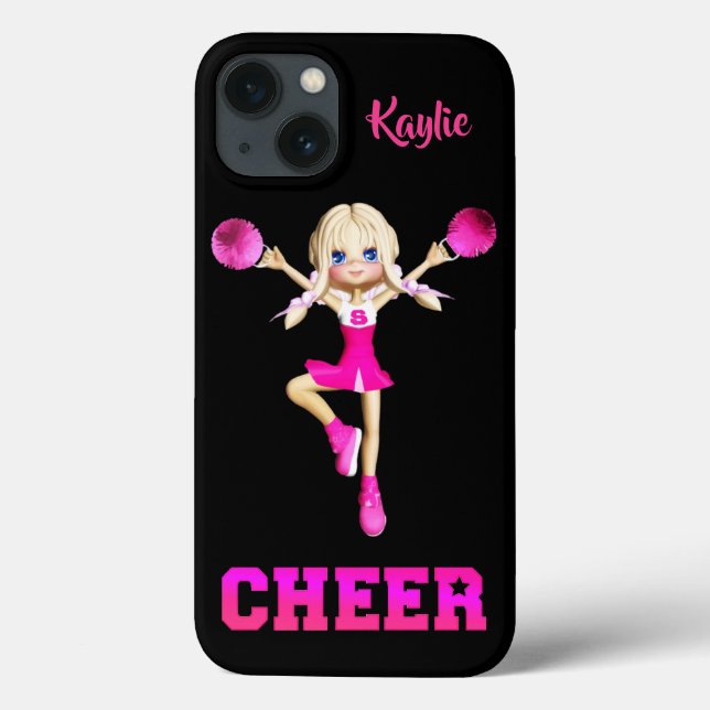 Cute Blonde Cheerleader Personalised      Case-Mate iPhone Case (Back)