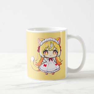 Cute Blonde Chibi Neko Midi Dress Coffee Mug