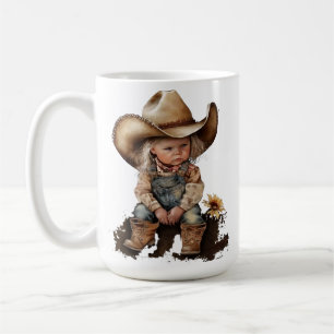 CUTE BLONDE LITTLE POUTY COUNTRY GIRL COFFEE MUG