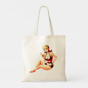 Cute Blonde Martini Bikini Girl Thunder_Cove Tote Bag