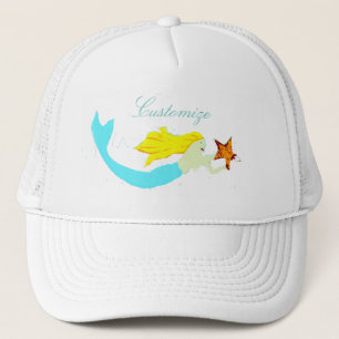 Cute Blonde Mermaid with Star Thunder_Cove Trucker Hat