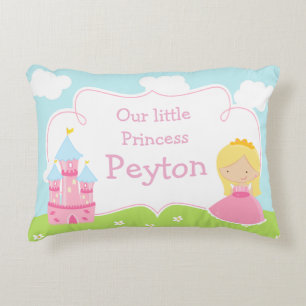 Cute Blonde Our Little Princess Decorative Cushion