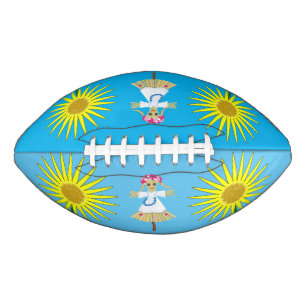Cute Blonde Pigtails Scarecrow American Football