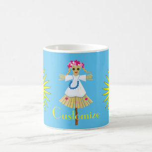 Cute Blonde Pigtails Scarecrow Coffee Mug
