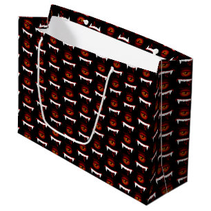 Cute blood monster face large gift bag