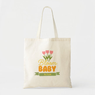 Cute Bloom Baby Bloom Tote Bag | Retro Floral