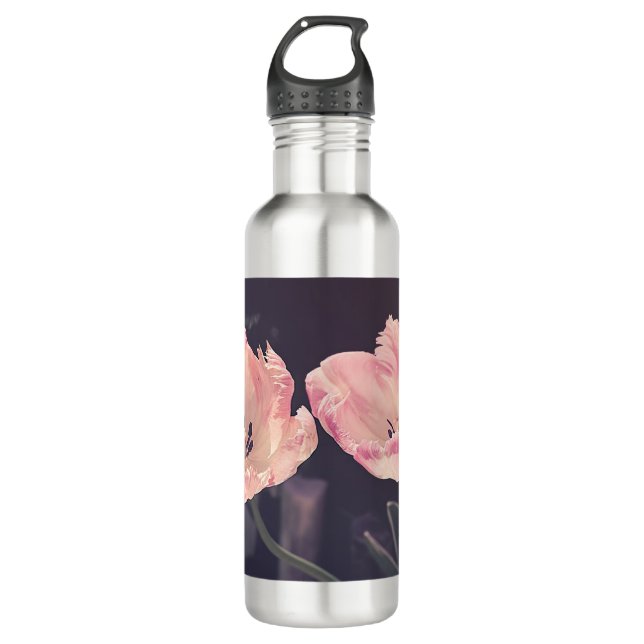 Cute Blooming Tulips -Personalised 710 Ml Water Bottle (Front)