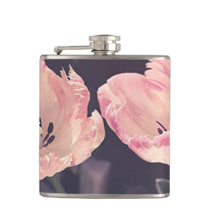 Cute Blooming Tulips -Personalised Hip Flask
