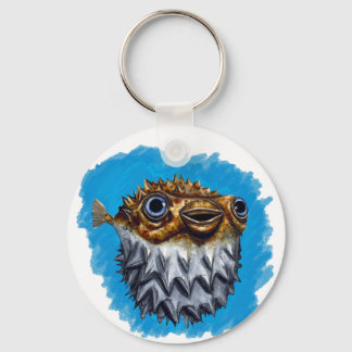Cute Blowfish Key Ring