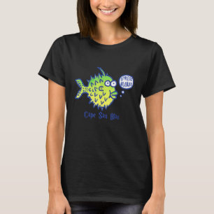 Cute Blowfish Puffer Fish Stress Blows Cap San Bla T-Shirt