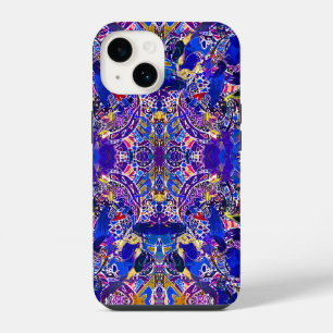Cute blue abstract elements  iPhone 14 case