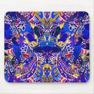 Cute blue abstract elements  throw pillow mouse mat