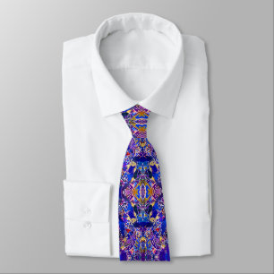 Cute blue abstract elements  throw pillow tie