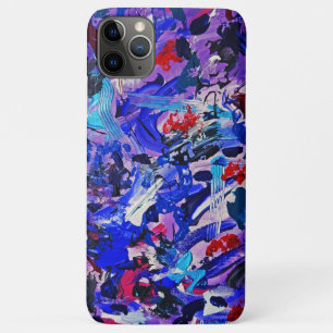 Cute blue abstract painting iPhone 11 pro max case