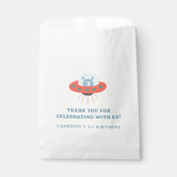 Cute Blue Alien Spaceship 1st Birthday Custom