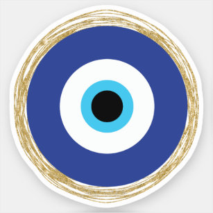 Cute Blue and Gold Evil Eye