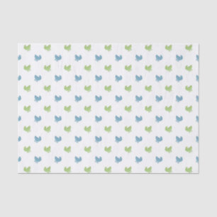 Cute Blue and Green Baby Buggy Pattern Tissue Paper