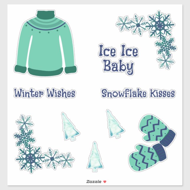 Cute Blue and Green Winter (Sheet)