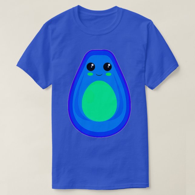 Cute Blue and Mint Green Avocado T-Shirt (Design Front)