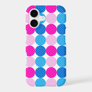 Cute Blue and Pink Polka Dot Pattern