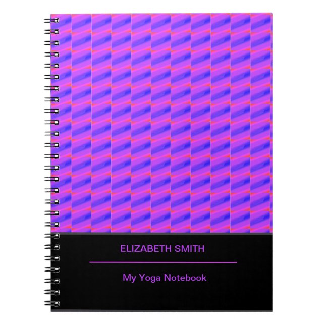 Cute Blue and Purple Pattern Notebook (Front)