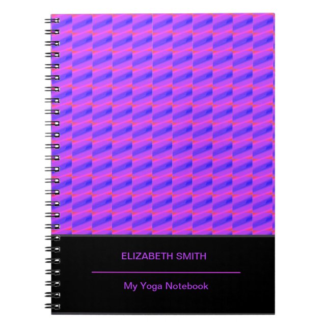 Cute Blue and Purple Pattern, Yoga Notebook (Front)
