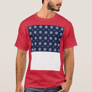 Cute Blue and White Snowflake Pattern T-Shirt
