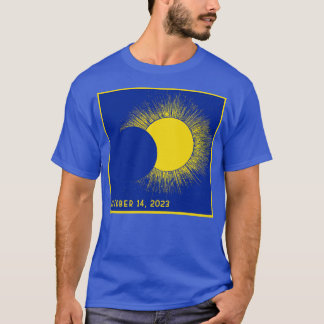 Cute Blue and Yellow Gold Total Eclipse 2023 T-Shirt