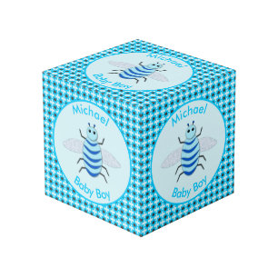 Cute Blue Baby Boy Bee Custom Cube