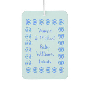 Cute Blue Baby Boy Bunny Feet Easter Custom Car Air Freshener