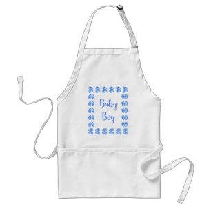 Cute Blue Baby Boy Bunny Feet Easter Custom Standard Apron