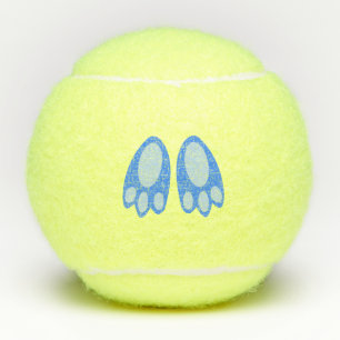 Cute Blue Baby Boy Bunny Feet Easter Tennis Balls