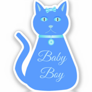 Cute Blue Baby Boy Cat Custom