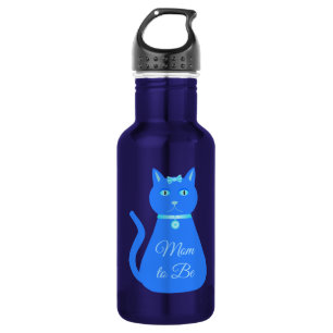 Cute Blue Baby Boy Cat Custom Mum to Be 532 Ml Water Bottle