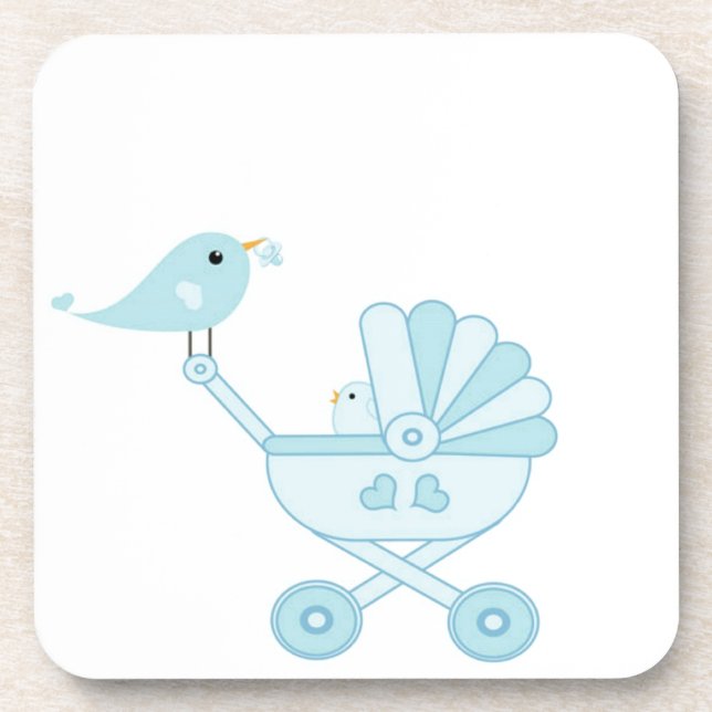 Cute Blue Baby Boy Coaster (Front)