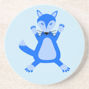 Cute Blue Baby Boy Fox Coaster