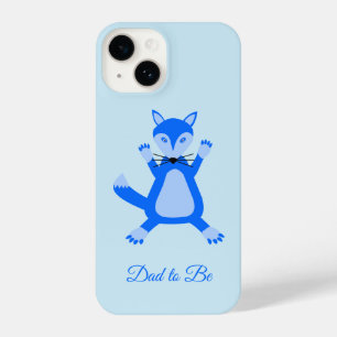 Cute Blue Baby Boy Fox Custom Father to Be iPhone 14 Case