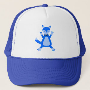 Cute Blue Baby Boy Fox Trucker Hat