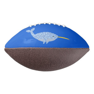 Cute Blue Baby Boy Narwhal American Football