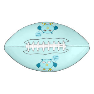 Cute Blue Baby Boy Owl Football American Football