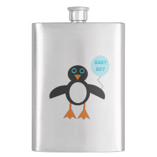 Cute Blue Baby Boy Pemguin Flasks