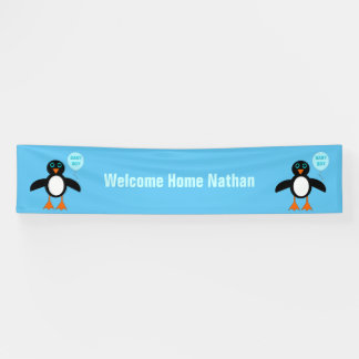 welcome home baby boy banner