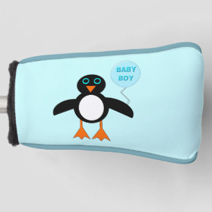 Cute Blue Baby Boy Penguin Golf Putter Cover