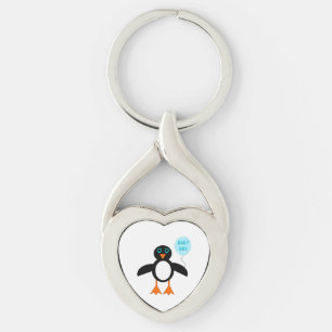 Cute Blue Baby Boy Penguin Keychain