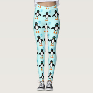 Cute Blue Baby Boy Penguin Leggings