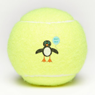 Cute Blue Baby Boy Penguin Tennis Balls