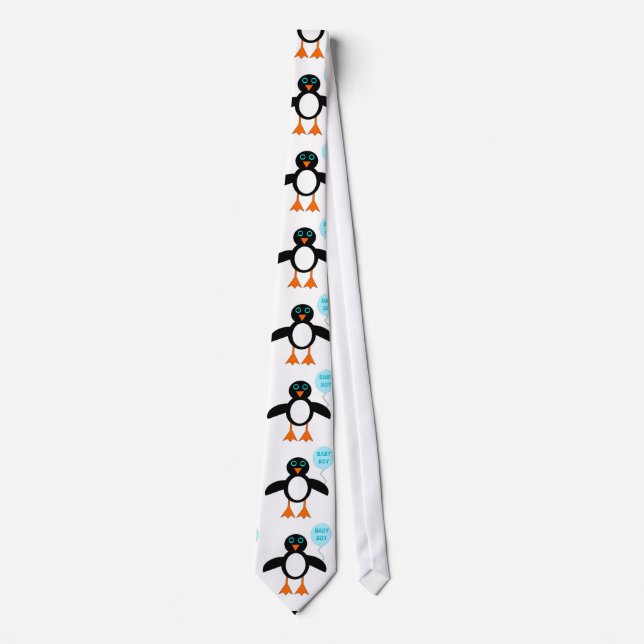 Cute Blue Baby Boy Penguin Tie (Front)