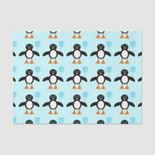 Cute Blue Baby Boy Penguin Tissue Paper